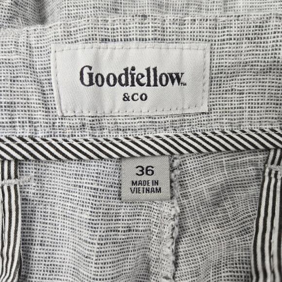 NWT Goodfellow Men's Linen Blend Shorts Gray Flat Front Every Wear Preppy sz 36 - Picture 10 of 12
